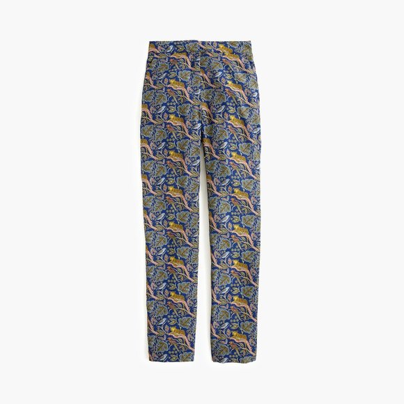 J. Crew Botanical Cheetah Silk Pants - Picture 1 of 6
